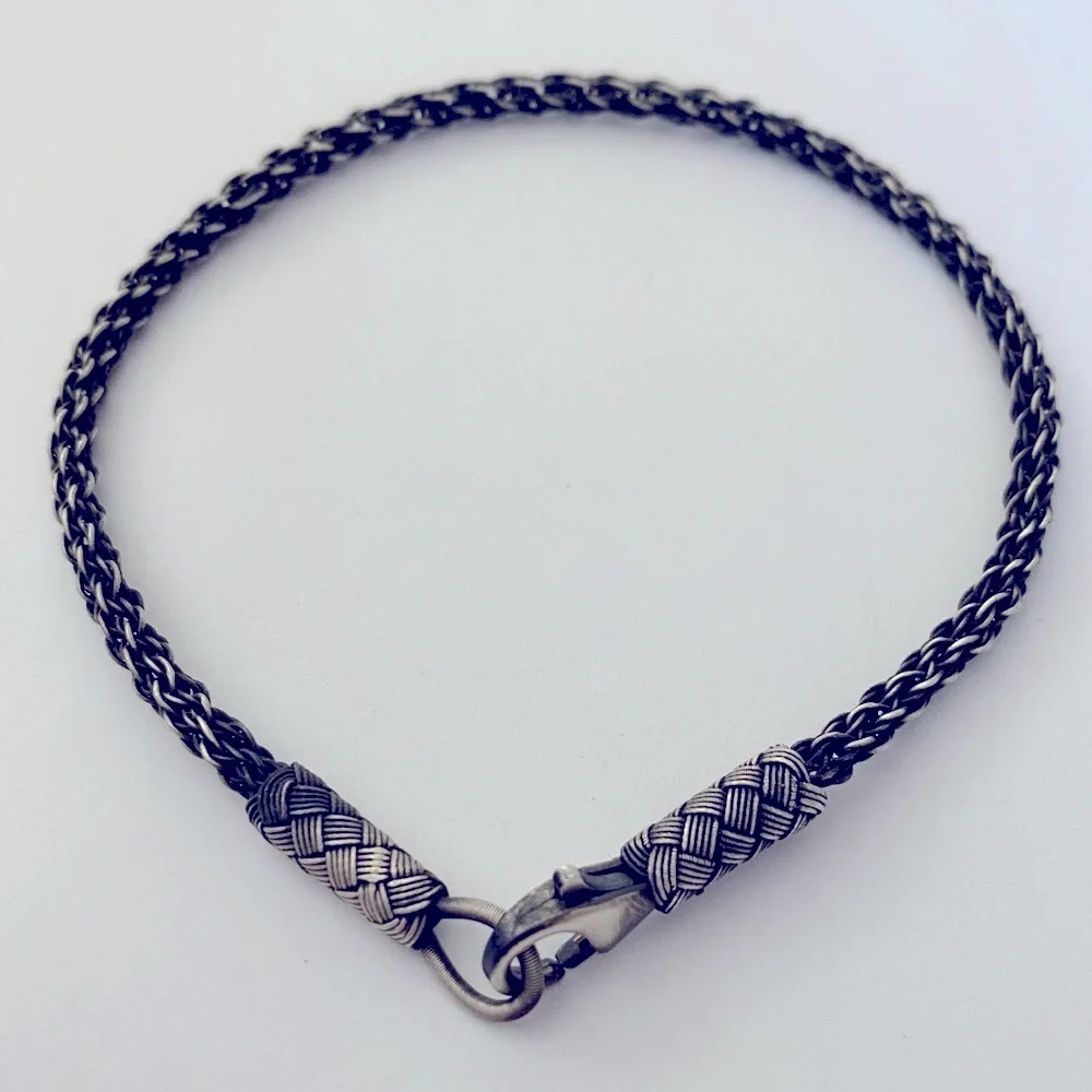 Unisex 925 silver 3mm wire bracelet